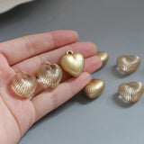 10pcs Love Heart Acrylic Pendant Charms for Jewelry Making