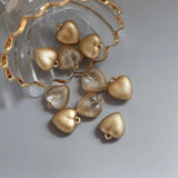 10pcs Love Heart Acrylic Pendant Charms for Jewelry Making