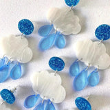 Rainy Clouds Acrylic Earrings DIY Accessories Material