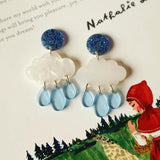 Rainy Clouds Acrylic Earrings DIY Accessories Material