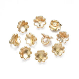 50pcs Acrylic Flower Bead Cap Bails 12mm for Jewelry Making DIY Accessories