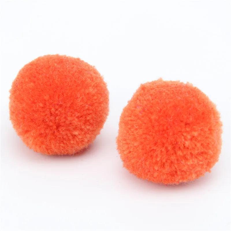 50pcs 30mm Fluffy Pompons Balls DIY Craft Sewing Jewelry Finding