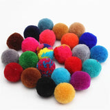 50pcs 30mm Fluffy Pompons Balls DIY Craft Sewing Jewelry Finding