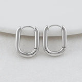 14K Brass Oval Earrings Hoops High-Quality DIY Findings
