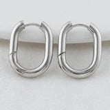 14K Brass Oval Earrings Hoops High-Quality DIY Findings