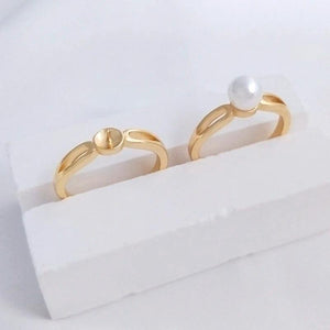 2Pcs Brass 14K Plated Beads Holder Ring Base Settings End Caps Eye Pins
