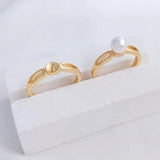 2Pcs Brass 14K Plated Beads Holder Ring Base Settings End Caps Eye Pins