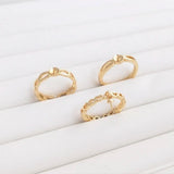 2Pcs Brass 14K Plated Beads Holder Ring Base Settings End Caps Eye Pins
