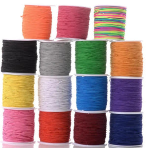 100M 1mm DIY Elastic Colored Rope Buddha Beads Beading Line Rubber Band
