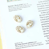 Baroque Gold-Painted Side Face Plate Hair Girl Beads DIY Earrings