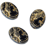 Baroque Gold-Painted Side Face Plate Hair Girl Beads DIY Earrings