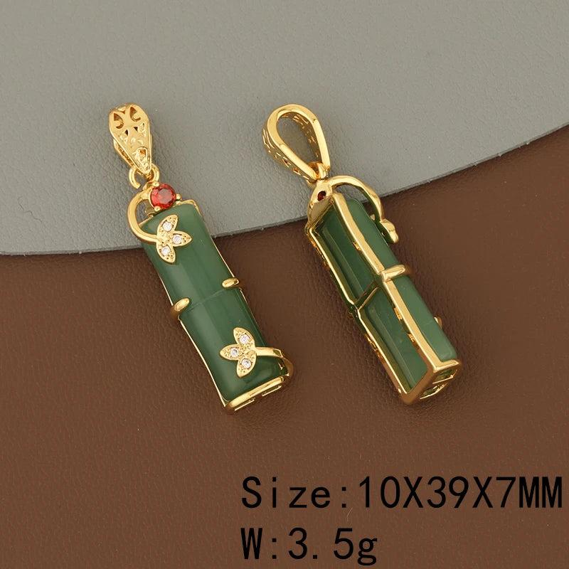 4Pcs 10*39MM Jewelry Accessories Slub Shaped Pendant DIY Making Necklace Pendant