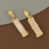 4Pcs 10*39MM Jewelry Accessories Slub Shaped Pendant DIY Making Necklace Pendant