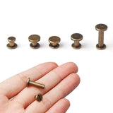 10pcs Solid Brass Chicago Screws for Leather Craft Studs Belt Wallet Fasteners