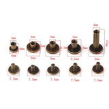 10pcs Solid Brass Chicago Screws for Leather Craft Studs Belt Wallet Fasteners