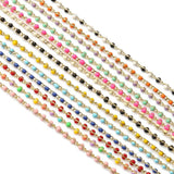 Multicolor Rosary Enamel Beads Link Chain 1m