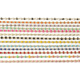 Multicolor Rosary Enamel Beads Link Chain 1m