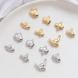 4pcs Copper Plated Cloud Moon Pendant DIY Jewelry Charms