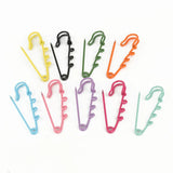 10pcs Colorful Safety Pins Brooch Blank Base 3 Holes Pins Jewelry Making