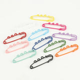 10pcs Colorful Safety Pins Brooch Blank Base 3 Holes Pins Jewelry Making