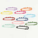 10pcs Colorful Safety Pins Brooch Blank Base 3 Holes Pins Jewelry Making