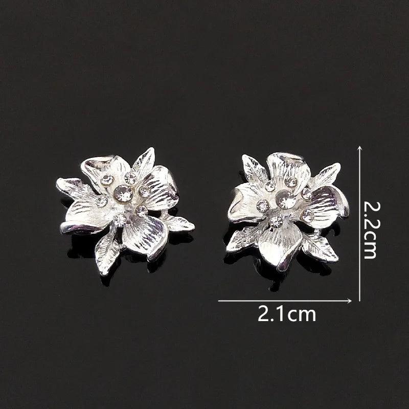 10 PCS Rhinestone Flowers for DIY Jewelry Making