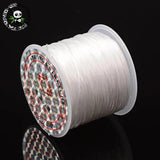 Clear Elastic Fibre Wire, 0.8mm, 60m Roll