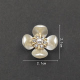 10 PCS 21mm Crystal Rhinestone Flowers Brooch Hair Accessories