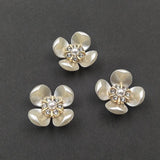 10 PCS 21mm Crystal Rhinestone Flowers Brooch Hair Accessories