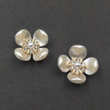 10 PCS 21mm Crystal Rhinestone Flowers Brooch Hair Accessories