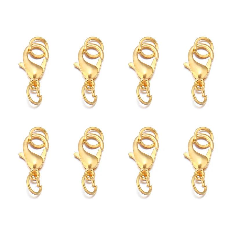 20pcs Alloy Plating Lobster Clasp 12x6/10x5mm For DIY Jewelry Making