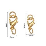 20pcs Alloy Plating Lobster Clasp 12x6/10x5mm For DIY Jewelry Making