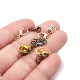 20pcs Alloy Plating Lobster Clasp 12x6/10x5mm For DIY Jewelry Making