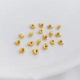14K Plated Brass Thin Crimp End Beads Jewelry Making Supply