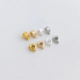 14K Plated Brass Thin Crimp End Beads Jewelry Making Supply