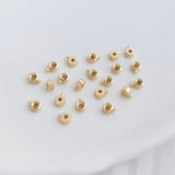 14K Plated Brass Thin Crimp End Beads Jewelry Making Supply