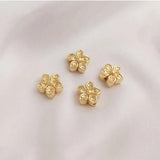 14K Peach Blossom Flower Spacer Beads for DIY Jewelry Making