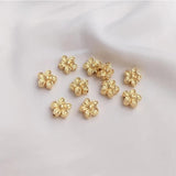 14K Peach Blossom Flower Spacer Beads for DIY Jewelry Making
