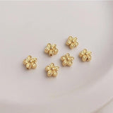 14K Peach Blossom Flower Spacer Beads for DIY Jewelry Making