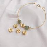 14K Peach Blossom Flower Spacer Beads for DIY Jewelry Making