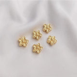 14K Peach Blossom Flower Spacer Beads for DIY Jewelry Making