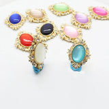 10pcs 25*32MM Oval Metal Decorative Buttons DIY Wedding Hair Accessories