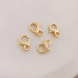 2PCS 14k Plated Hook Charm Bracelet Necklace Making Accessories