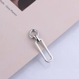 6pcs DIY Ear Chain Buckle Metal Texture Thick Pendant Charms
