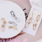 6pcs DIY Ear Chain Buckle Metal Texture Thick Pendant Charms