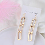 6pcs DIY Ear Chain Buckle Metal Texture Thick Pendant Charms