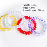 Acrylic Round Loop Pendant Earring Charms DIY Jewelry Making 8pcs