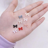 100pcs Japanese Bow Net Red Nail Charms Diy Nail Decoration