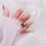 100pcs Japanese Bow Net Red Nail Charms Diy Nail Decoration