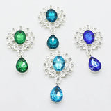 10pcs Sparkling Crystal Brooch 45mm x 25mm Holiday Wedding Invitation Decor